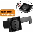 thumbnail image 2 of Black Stainless Steel Toilet Paper Holder, Square Design for Bathroom Kitchen, Compatible with All Brands, 2 of 5