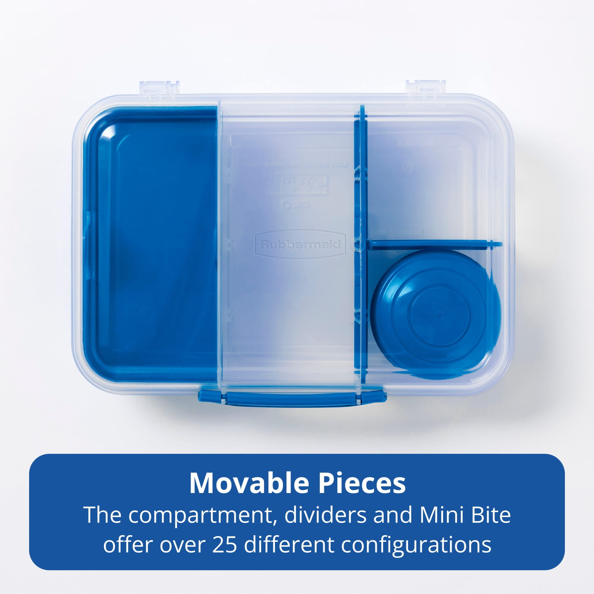 Rubbermaid Pack & Go 1.48 L Bento Create with Mini Bite, Meal Prep Container with Compartments and Dividers