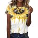 thumbnail image 1 of Blusas de Manga Corta para las Mujeres Cuello Redondo de Impresión de Verano, Top de Poliéster de Moda Casual para Toda la Temporada, 1 of 4