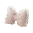 thumbnail image 2 of SMKE Adorable 3D Bow Pillow Decor For Winter Home & Holiday Settings,Pink 15.8" Bow Shaped Decorative Pillow,Lace Bowknot Lumbar Cushion,Soft Plush Throw Pillow For Home Sofa Couch Bedroom Decoration, 2 of 9