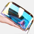 thumbnail image 5 of Bolsa de maquillaje holográfica para damas y damas de honor, bolsa de maquillaje portátil impermeable y bolsa de artículos de tocador transparente, 5 of 5