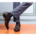 thumbnail image 6 of Santimon Coffee Dress Shoes for Men Brogue Lace-up Oxofrd Shoes Classic Stylish Formal Shoes for Wedding Party US 12, 6 of 8