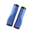 thumbnail image 1 of 2Pcs Universal Mountain Bike Handlebar Grips Bicycle Riding Shock Absorption Grips Long Blue, 1 of 8