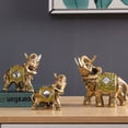 thumbnail image 2 of Elefante esculpir estatua estatuilla resina librería decoración Animal artesanía habitación mascotas accesorios recuerdo de la suerte Decoración del hogar Verde, 5.5x2.4x5.5 pulgadas Grande Billuyoard HA076984-03, 2 of 6