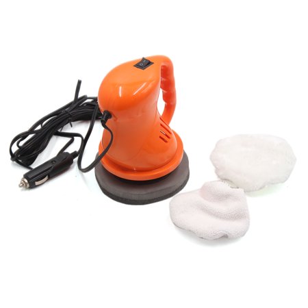 12V Orange Round  Lighter Waxing Buffing Waxer Polisher Machine for (Best 12v Car Polisher)