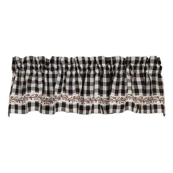 Country House Collection 32186 Berry Vine Check Valance, 14-inch