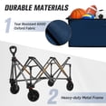 thumbnail image 4 of EAGLE PEAK 12.4 ’’ x 6.9 ’’ x 23.3 ’’ Heavy-Duty Collapsible Folding Utility Wagon Outdoor Garden Hand Cart, Dark Blue, 4 of 9