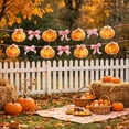 thumbnail image 5 of Bow Pumpkin Themed Bunting Banner 14 Pcs – Fall Thanksgiving Party Hanging Flag Thick Cardstock, Festive Atmosphere Setup, 5 of 6