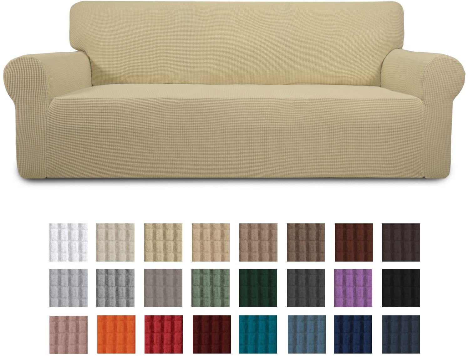 Easy-Going Stretch Jacquard Couch Cover 1-Piece Soft Sofa Cover Sofa Slipcover 