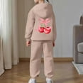 thumbnail image 7 of Girls Sweatsuit Size 7 Casual Print Hoodie and Pants Outfit 2 Piece Toddler Kids Fashion Athletic Wear Comfy Daily Play Youth Two Piece Tracksuit for Loungewear, 7 of 7