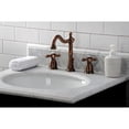 thumbnail image 3 of Kingston Brass KB197AXAC Heritage Widespread Bathroom Faucet with Brass Pop-Up, Antique Copper, 3 of 10