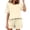 Khaki., variant on Bixock Women's 2 Piece Loungewear Set,Short Sleeve Loungewear Outfit,Fashion Leisure Print Crew Neck Pajama Set Top Pants Soft Loungewear
