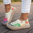 thumbnail image 4 of Dakaela Knit Slip on Shoes for Women 2026 Fashion Print Casual Walking Running Tennis Sneakers Thick Soft Sole Work Loafers Size 6-10 Khaki, 4 of 6