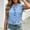 Sky Blue women v neck ruffle blouse a1, variant on SSZMDLB Women V Neck Short Sleeve Ruffle Embroidery Blouse Casual Basic Tshirt Summer Tops Travel Vacation Outfits Workout Clothes, Sky Blue XL