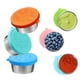 thumbnail image 2 of Zhuge Juego de 3 recipientes para aderezo de ensalada, recipientes para salsa a prueba de fugas de acero inoxidable de 1,7 oz con tapas, mini recipientes reutilizables para salsa (naranja), 2 of 5