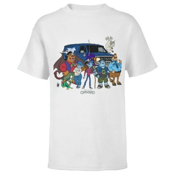 Disney PIXAR Onward Group Snapshot T-Shirt - Short Sleeve T-Shirt for Kids - Customized-White