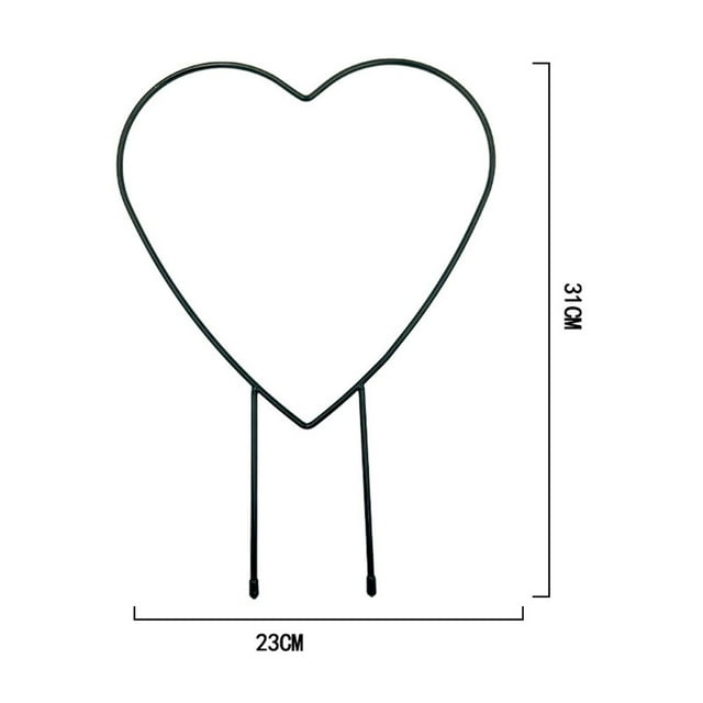 Love Heart-shaped Round Vine Climbing Rack Flower Plant Trellis Support Frame