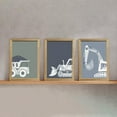 thumbnail image 3 of Construction Truck Kids Room Wall Hieng Deco Bulldozer Pictures Tractor Vehicle Poster Dump Truck Wall Hieng Boy Room Canvas Wall Decoration Baby Room Print Boy Bedroom Frame Set, 3 of 6