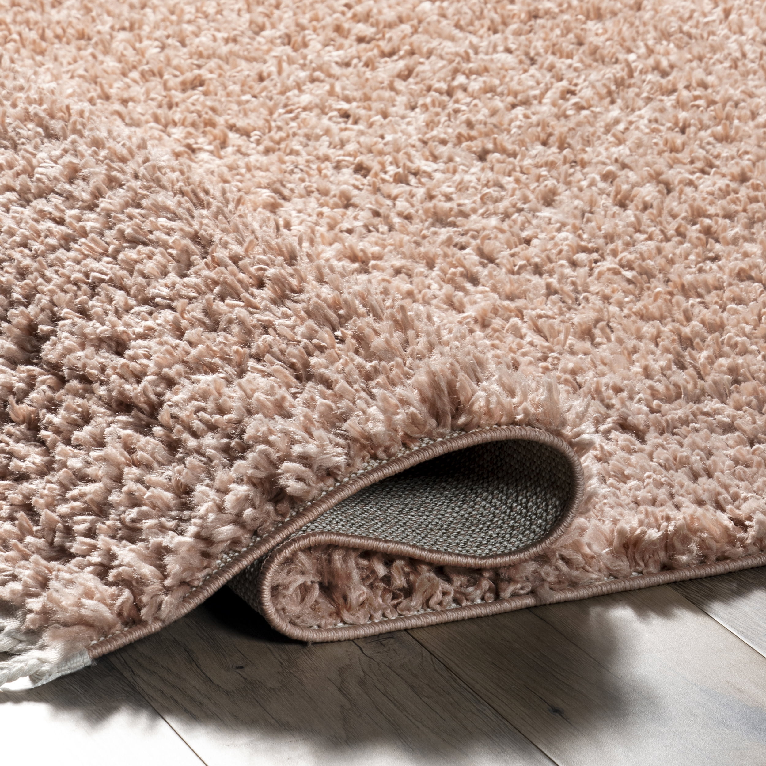 nuLOOM Neva Modern Tasseled Shag Blush 8' 10" x 12' Modern Area Rug