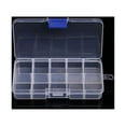 thumbnail image 1 of 10/15/24/36 Grids Plastic Organizer Box Storage Container Jewelry Box With Adjustable Dividers For Beads Arts DIY Crafts Storage 10 Compartment, 1 of 5