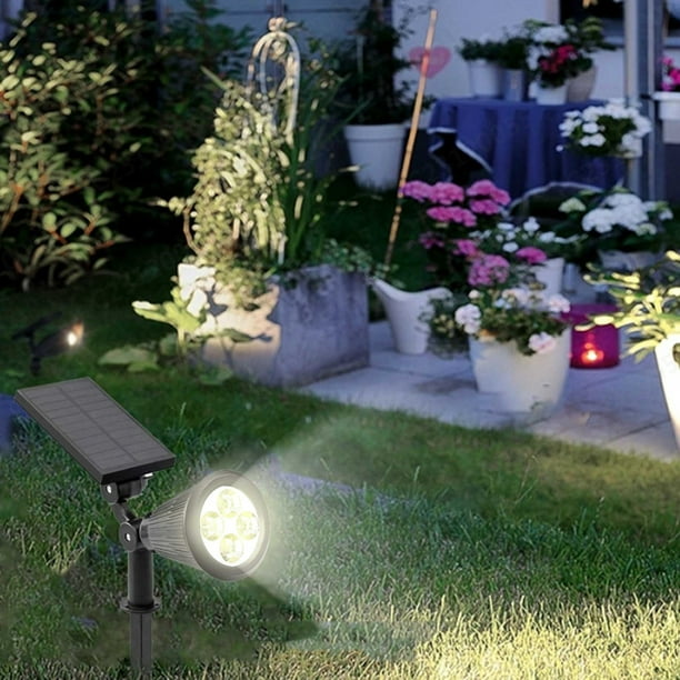 Reflector para exteriores con energía solar 4LED | IP65 a prueba de agua | Alto brillo 150 lúmenes | Ángulo ajustable | Batería de 1200 mAh | Tiempo de ejecución de 6-12 horas | Iluminación de