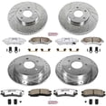 thumbnail image 3 of PowerStop Front and Rear Z26 Street Warrior Carbon-Fiber Ceramic Brake Pad and Drilled and Slotted Rotor Kit Fits: CHEVROLET OLDSMOBILE Select Models K1544-26, 3 of 9