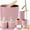Pink, variant on Bathroom Accessory Set-10pcs Bathroom Accessories Set with Trash Can, Soap Dispenser, Soap Dish, Toothbrush Holder, Toothbrush Cup, Toilet Brush Holder, Qtip Holder Dispenser for Bathroom Decor