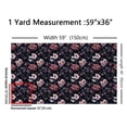 thumbnail image 3 of Feelyou Black Pink Floral Fabric by the Yard 1 Yard for Girl, Vintage Botanical Home Decor Fabric by the Yard, Mid Century Sewing Fabric, Lightweight Room Decor, 3 of 6