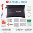 thumbnail image 6 of ThrottleT-Car Roadside Emergency Kit with Jumper Cables, Auto Vehicle Safety Road Side Assistance Kits, Winter Car Kit Essentials for Women and Men, with Car Repair Tool Set, Folding Survival Shovel, 6 of 7