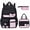 Black, variant on School Backpack Set for Girls Cute Bow Water Resistant Kids Bookbag with Lunch Bag Pencil Case for Elementary Middle, Purple, 3pcs