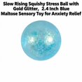 thumbnail image 3 of Slow Rising Squishy Stress Ball with Gold Glitter, 2.4 Inch Blue Sensory Toy for Relaxation Relief, 3 of 3