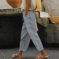 thumbnail image 1 of WILLBEST Pantalones Casuales Para Mujer: Elegante Diseño de Cintura Alta Con Bolsillo y Cordón Para Un Ajuste Relajado, Ideales Para Uso Diario y Para Combinar Con Estampados de Halloween., 1 of 4