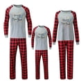 thumbnail image 2 of iHapHap Matching Family Pajamas Red Plaid New Year Graphic Sleepwear Set, Womens XL, 2 of 6
