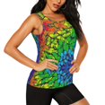 thumbnail image 2 of Womens Workout Tank Tops, Rainbow Butterflies Racerback Tank Tops Quick Dry Vest Sleeveless Athletic Yoga Gym, 2 of 7