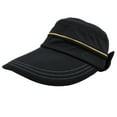 thumbnail image 2 of Womens Sun Hats 2 in 1 Zip-Off UV Protection Wide Brim Sun Visors Ponytail Beach Hat Foldable Tennis Golf Hats, 2 of 7