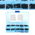 thumbnail image 5 of 1000Pcs Black Micro Screws Stainless Steel Small Screws Head Self Tapping Bolts Assortment Kit M1 M1.2 M1.4 M1.7 Screw Fasteners 10 Kinds Of Self‑Tapping Screws Assortment Kit For Watches Glasse, 5 of 6