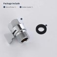thumbnail image 4 of Water Flow Control Shut Off Valve, Brass Adjustable Water Pressure Regulator For Hand Held Shower Head & Bidet Sprayer (tangling), 4 of 5