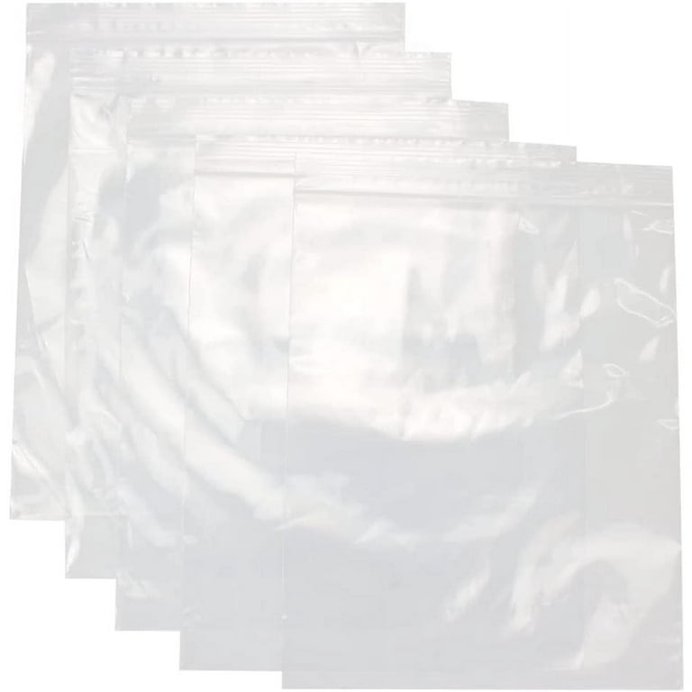 100 Pack 10 x 13 Durable Large Clear Reclosable Zip Poly Seal Lock Bags  Heavy Duty 4 Mil Reclosable Plastic Zip Bag Packing Clothing T-Shirt Shoes