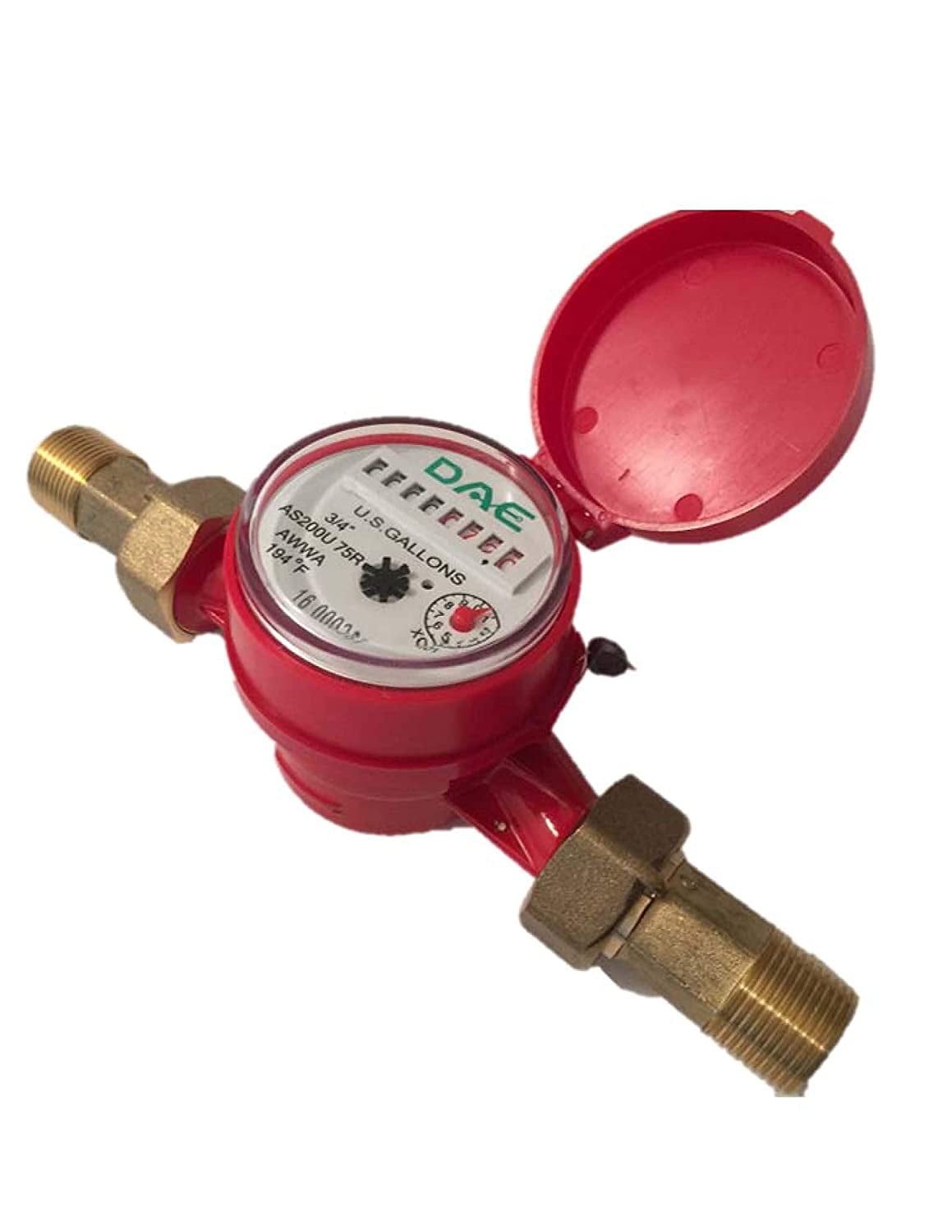 Measuring in Gallon DAE AS250U-100R 1 inch Hot Water Meter Couplings 