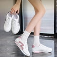 thumbnail image 5 of AUDeals Women's Retro Court Sneakers, Lace Up Casual Shoes with Tennis Inspired Style for Walking and Hiking (Pink, 7), 5 of 9