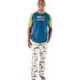 thumbnail image 1 of Lazy One - Conjunto de pijama para hombre, camisa de pijama de algod&oacute;n de manga corta y pantalones con divertidos estampados de animales, pijamas c&oacute;modos para hombres, Conjunto d, 1 of 7
