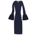 thumbnail image 1 of bar III Robe Chandail Midi pour Femmes, Bleu, Très Grand, 1 of 2