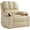 Beige, variant on 22'' Oversized Massage Recliner Chair w/ Heat, 400LB Capacity, Cup Holders & Storage