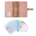thumbnail image 1 of CSChome Diary Notebook Set Binder Notebook with Sticky Notes: Clear Pockets, Faux Leather, Soft Case, Note-Taking, Portable A6 Diary Notebook, 1 of 6