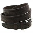 thumbnail image 1 of Mens Orion Leather 1 1/8 Sunset Brown Harness Leather Belt Embossed, 1 of 4