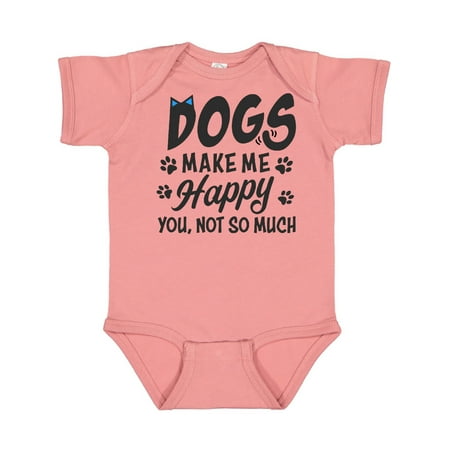 

Inktastic Dogs Make Me Happy. You Not So Much Gift Baby Boy or Baby Girl Bodysuit