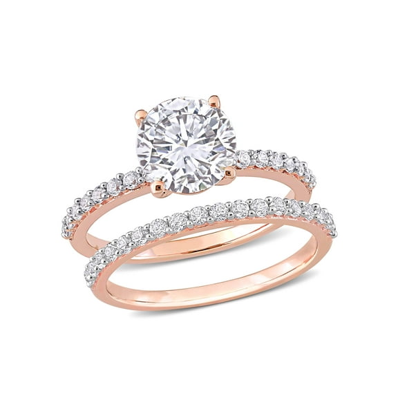 Everly Women's Created Sapphire 10K Rose Gold Engagement Ring