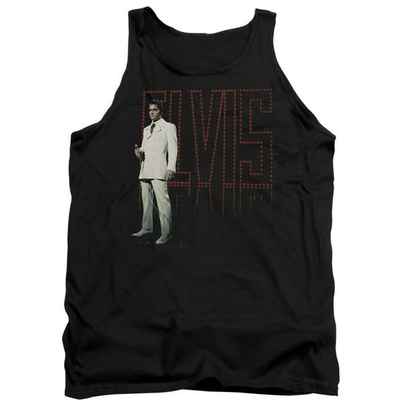 Elvis Presley White Suit Tank Top Black