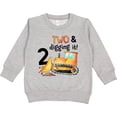 thumbnail image 2 of Inktastic Two and Digging It Bulldozer 2nd Birthday Toddler Sweatshirt, 2 of 4