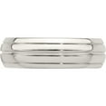 thumbnail image 4 of Sterling Silver Ss 6mm Polished Fancy Band Size 7 Made In United States qwb103-7, 4 of 5